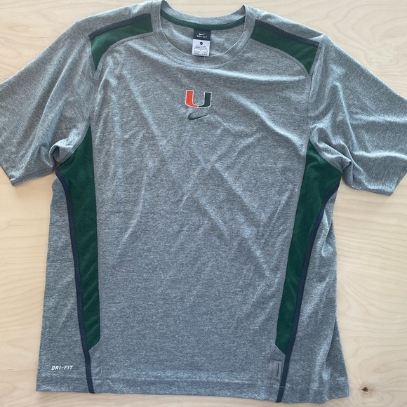 Miami Canes Nike Dri-fit Shirt size large (FN) - Picture 3 of 10